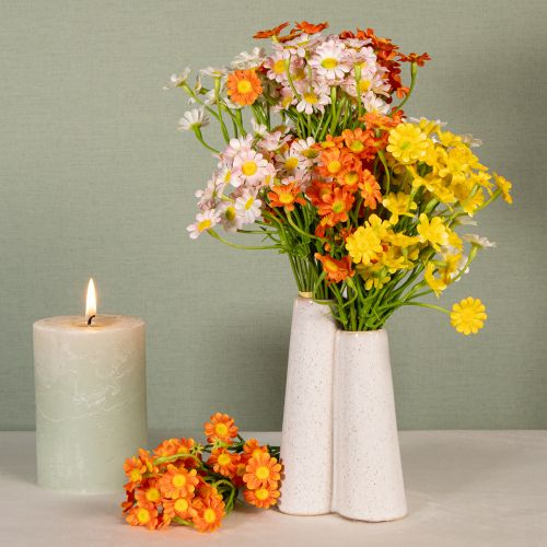 Artikel Kunstblumen Kamille Orange 27cm 3er-Bund - Hochwertige Deko für saisonale Arrangements