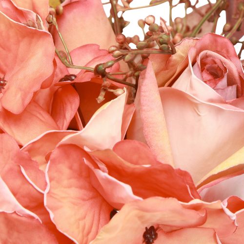 Artikel Kunstblumenstrauß mit Hortensie, Rose und Eukalyptus L33cm - Täuschend Echt & Langlebig