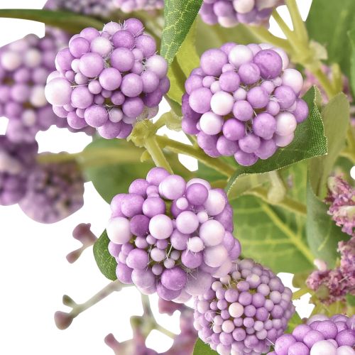 Artikel Kunstblumenstrauß Seidenblumen Beerenzweig Lila 51cm