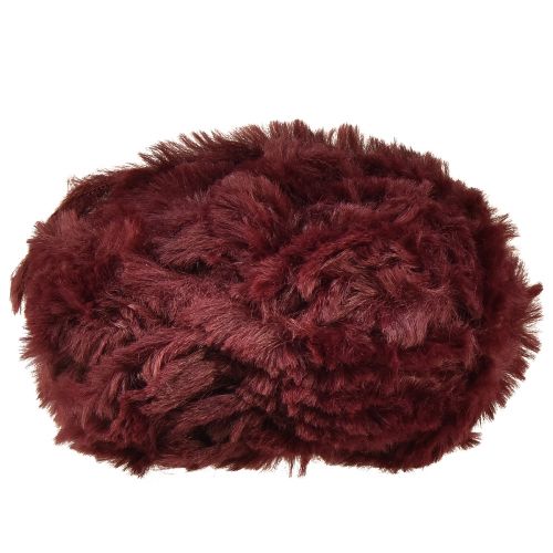 Artikel Kunstfell-Schnur Flauschige Deko-Kordel Bordeaux 50g 30m