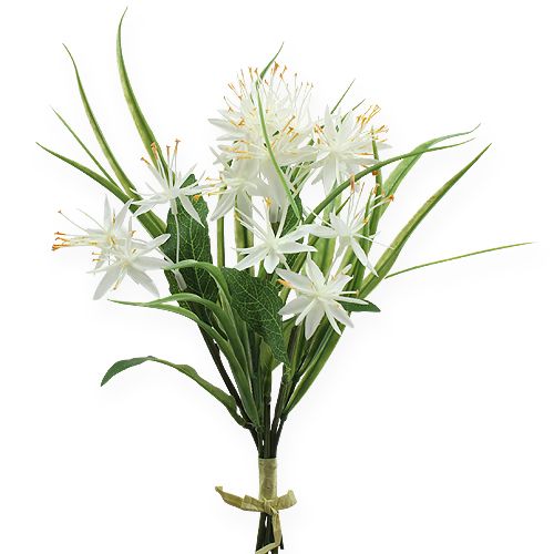 Floristik21 Deko-Blumenstrauß Weiß 28cm
