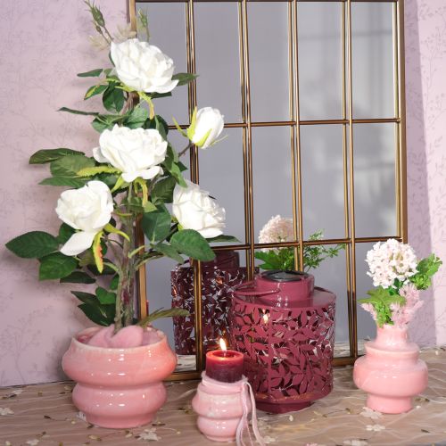 Artikel Solarbetriebene Metalllaterne 25 cm mit Blattdesign für stimmungsvolle Außenbeleuchtung