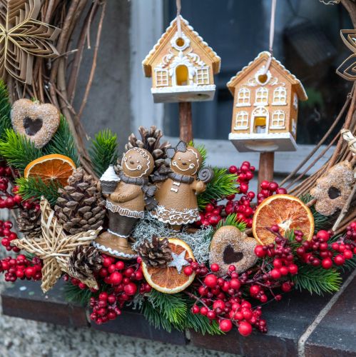 Artikel Lebkuchenmann Lebkuchenfrau Weihnachtsdeko Braun H11cm 2St – Tischdeko & Nostalgische Akzente