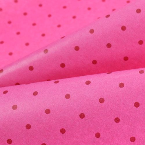 Floristik21 Manschettenpapier 37,5cm 100m Pünktchen Pink