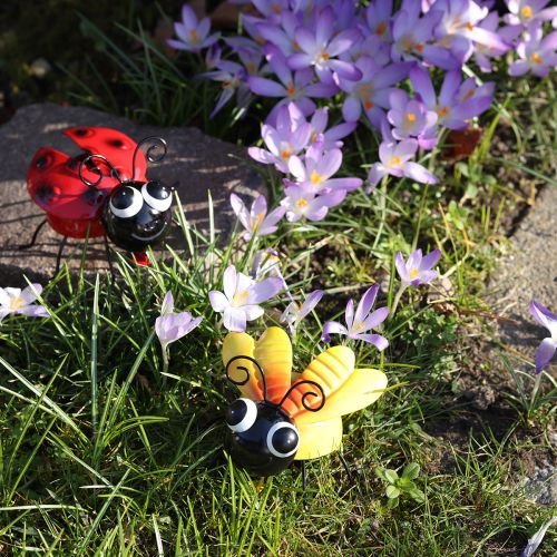 Artikel Garten Deko Marienkäfer Biene Metall Magnet Figuren 9,5cm Set 2