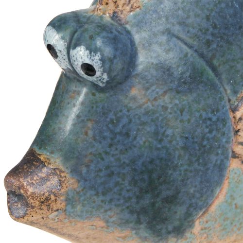 Artikel Maritime Deko-Fische Blau Keramik 19/17cm 2er Set