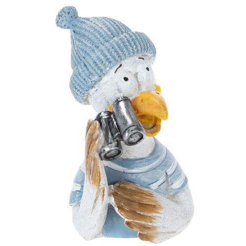 Artikel Maritime Deko Möwe Tischdeko Blau Weiß Silber H11cm