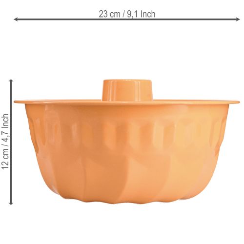 Artikel Metall Deko Backform Gugelhupf Orange Ø23cm H12cm – Kreative Dekoideen für Floristen