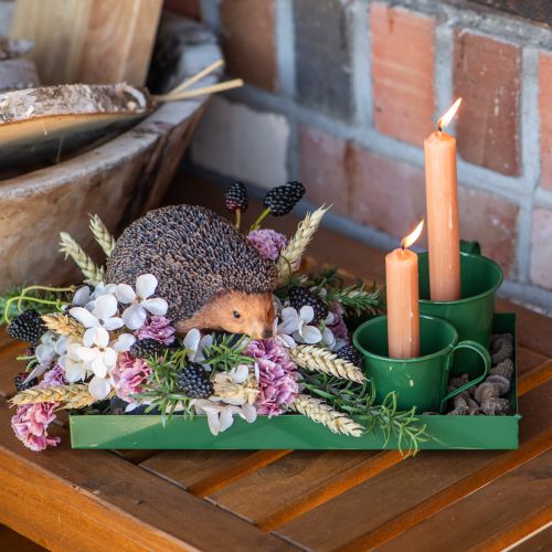 Artikel Metall Deko Tablett Grün 30×15cm für Gastro-Dekoration