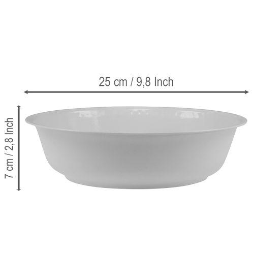 Metallschüssel Schale Weiß Schüssel Emaille Optik Ø25cm H7cm | Floristik21.de