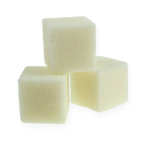 Nasssteckschaum Mini-Würfel Creme 300St