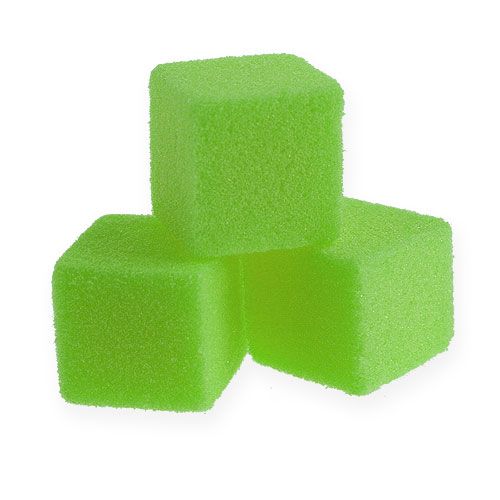 Nasssteckschaum Mini-Würfel Grün 300St