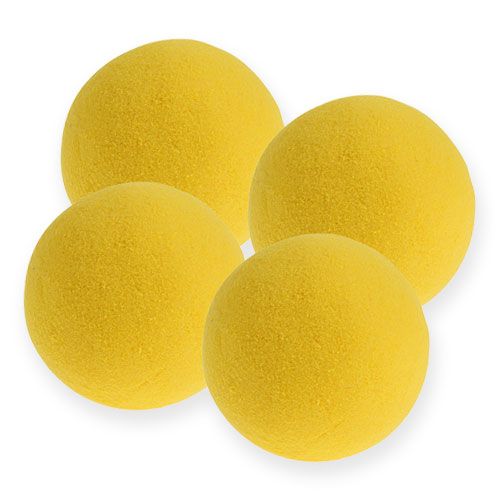Steckschaum Kugeln Gelb 9cm 4St Steckschaum Kugeln Gelb 9cm 4St