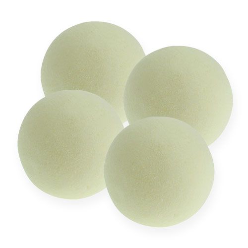 Steckschaum-Kugeln Creme 9cm 4St Steckschaum-Kugeln Creme 9cm 4St