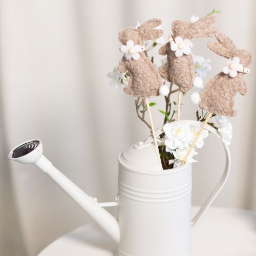 Artikel Osterhasen Dekofigur aus Filz auf Stab 42cm Braun 8 Stück Frühling Tischdeko