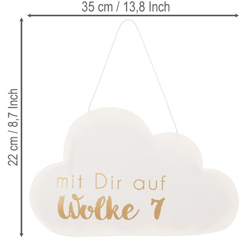 Papierdeko „Wolke 7“ zum Hängen 35cm x 22cm 2St | Floristik21.de