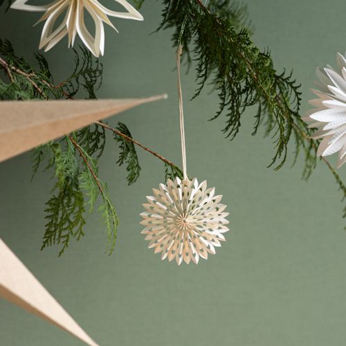 Artikel Papierstern Weiß zum Hängen Ø10cm 6er Set Christbaumschmuck