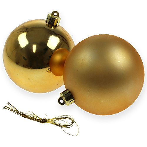 Floristik21 Weihnachtskugel Gold 10cm 4St