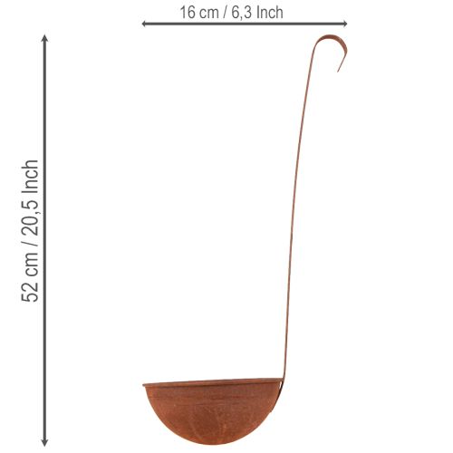 Artikel Pflanzschale Hängend Rost Deko Kelle Ø16,5cm 2er Set