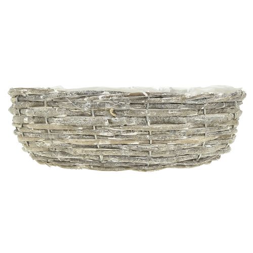 Artikel Weißer Weiden-Pflanzschale Ring Ø35/30cm 2er-Set für Floristik & Deko