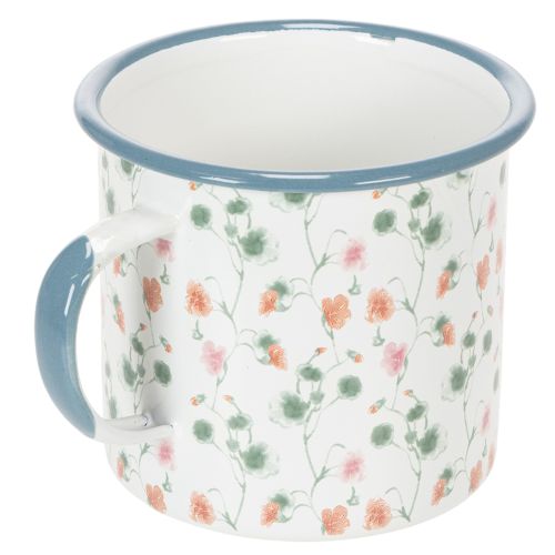 Pflanztasse Emaille Deko Tasse