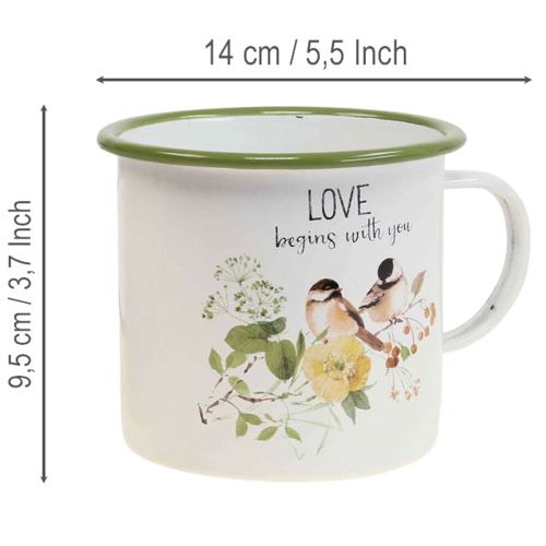 Pflanztasse Emaille Tasse zum
