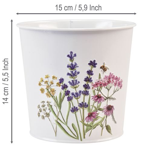 Pflanztopf, Blumentopf Metall Blech Übertopf Ø15cm H14cm | Floristik21.de
