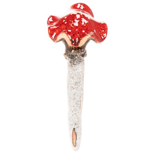 Pilz-Stecker Dekofigur Mädchen und Junge Fliegenpilz Keramik 13cm Rot 2 Stück Innenbereich | Floristik21.de