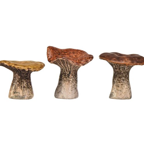Artikel Naturinspirierte Pilz-Dekofiguren – Verschiedene Brauntöne, 6,4 cm – Charmante Akzente für Garten und Zuhause 3 St
