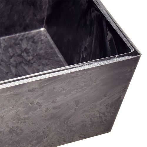 Floristik21 Vielseitige graue Pflanzschale aus Kunststoff 4 Stück – Rechteckig, 37cm – Ideal für Indoor- und Outdoor-Gärtnerei