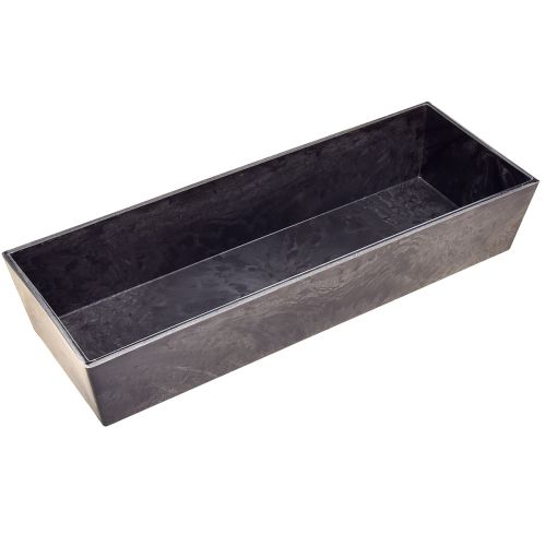 Floristik21 Vielseitige graue Pflanzschale aus Kunststoff 4 Stück – Rechteckig, 37cm – Ideal für Indoor- und Outdoor-Gärtnerei