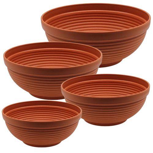 Floristik21 R-Schale Plastik Terrakotta Ø 13cm - 19cm, 10St