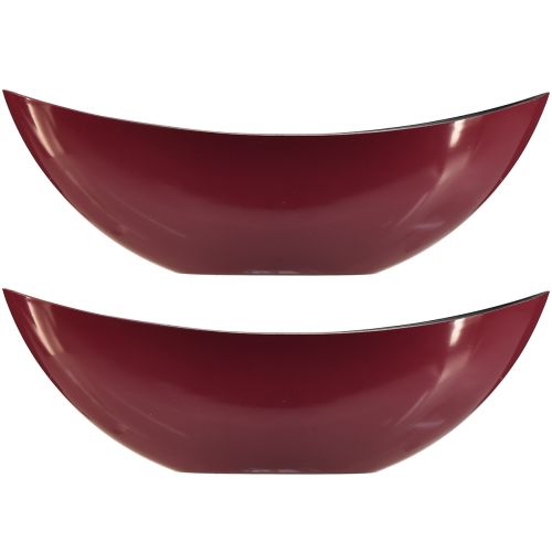 Artikel Moderne Halbmond-Schale dunkelrot aus Kunststoff 39 cm – Vielseitig einsetzbar für Deko – 2St