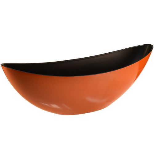 Floristik21 Moderne Schiffchen-Schale in Orange – 39 cm – Vielseitig einsetzbar für Dekoration und Bepflanzung – 2St