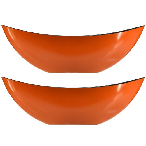 Artikel Moderne Schiffchen-Schale in Orange – 39 cm – Vielseitig einsetzbar für Dekoration und Bepflanzung – 2St