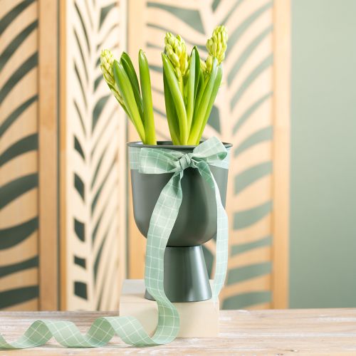 Artikel Metall Pokalvase grün 23cm für elegante Dekoration und Blumenarrangements