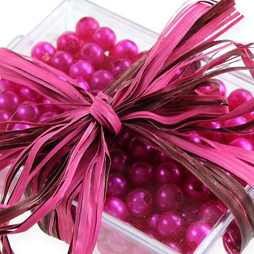 Floristik21 Raffia-Band Bicolor Pink-Braun 200m