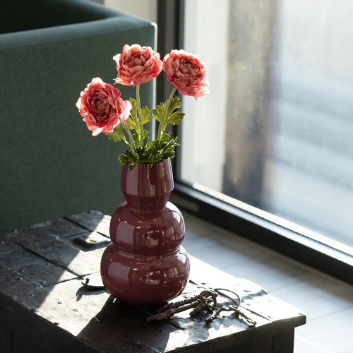 Artikel Künstlicher Ranunkel-Blütenbund in Rosa-Grün 51 cm – Dekoration 3er Set