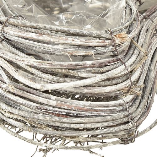 Artikel Rattan Herz Pflanzherz Weißgewaschen 20x24cm - Vielseitige Deko für Floristen & Events