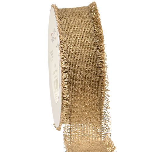 Artikel Schmuckband Zierband Braun Gold Fransen B40mm L15m