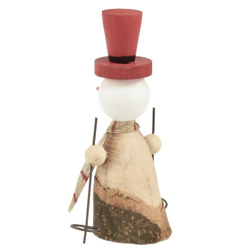 Artikel Winterliches Holz-Schneemann-Duo mit Charme – Tischdeko in Rot & Natur