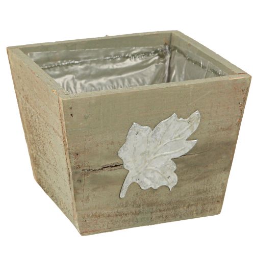 Floristik21 Pflanzkasten Holz Shabby Chic Holzkiste Grau 11×14,5×14cm