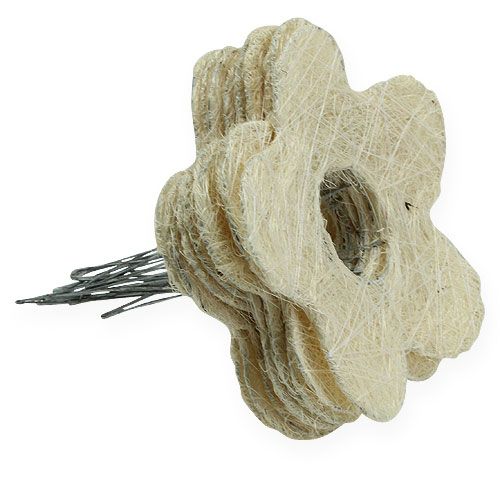 Floristik21 Sisalmanschette gebleicht Ø25cm 6St