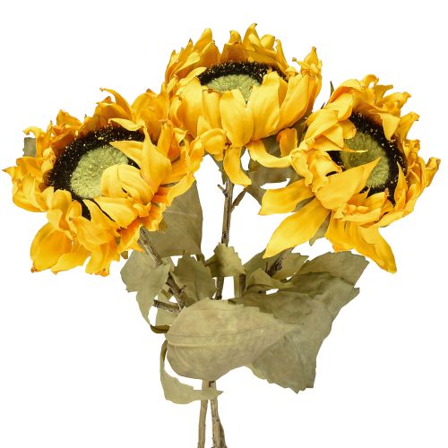 Floristik21 Sonnenblumen künstlich Sonnenblumen Deko Drylook L60cm 3St