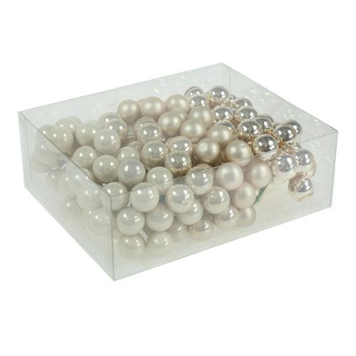Artikel Spiegelbeeren Beige Mix 25mm 140St