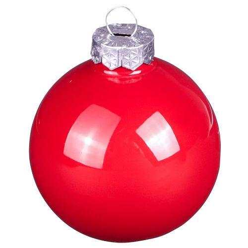 Artikel Rote Glas-Weihnachtskugeln im 24er Set, glänzend, Ø6cm für festlichen Baumschmuck