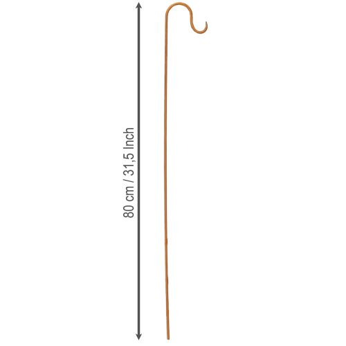 Gartenstab mit Haken Rost Deko Metall 80cm Set 3 Stäbe | Floristik21.de