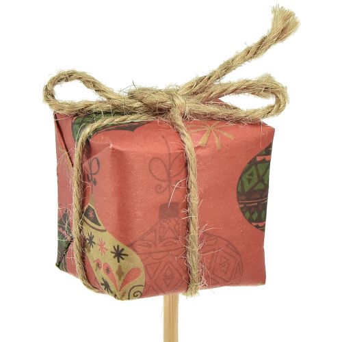 Artikel Blumenstecker Geschenk Rot Grün Beige Natur 3,5cm 12 St