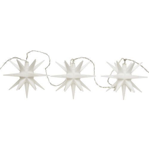 Floristik21 Sternenlichterkette Weiß LED Indoor Outdoor Timer 225cm