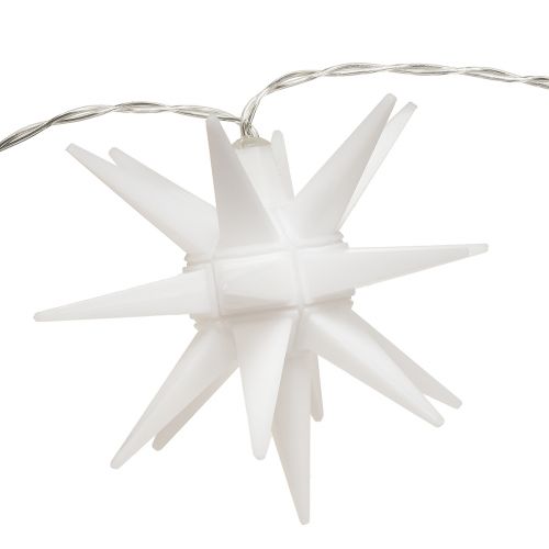 Floristik21 Sternenlichterkette Weiß LED Indoor Outdoor Timer 225cm